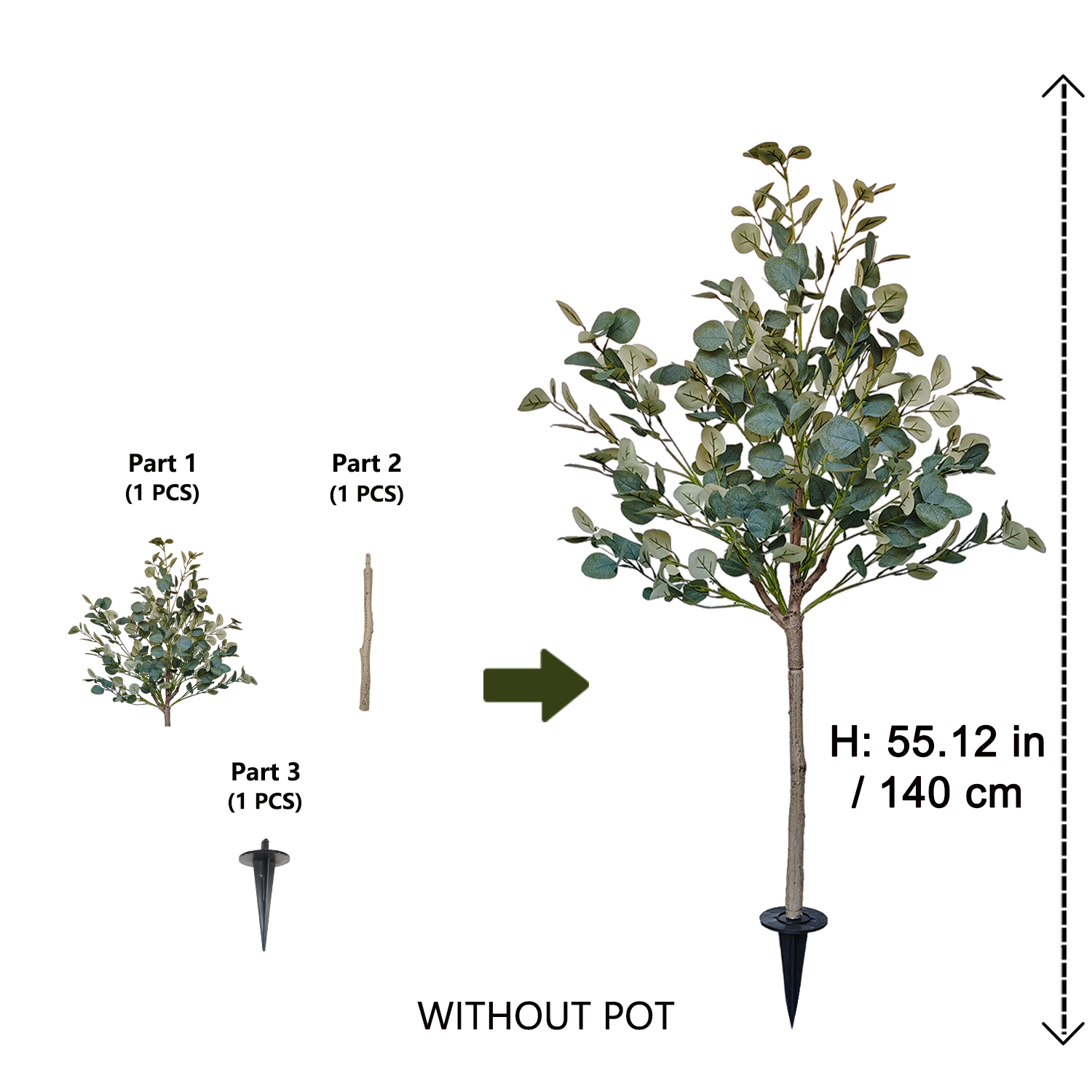Planta Artificial de Eucalipto - Ficus Lyrata Tree avaliação e preço